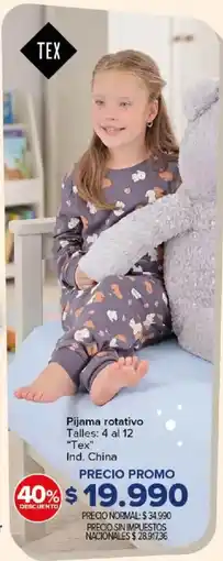 Carrefour Tex pijama rotativo oferta