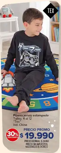 Carrefour Tex pijama jersey estampado oferta