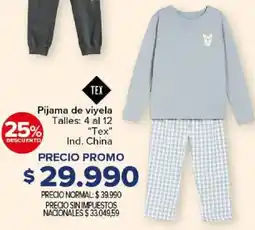 Carrefour Tex pijama de viyela oferta
