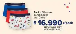 Carrefour Pack x 3 boxers combinados oferta
