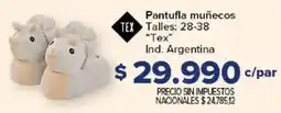 Carrefour Tex pantufla muñecos oferta