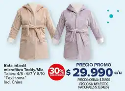 Carrefour Tex Home bata infantil microfibra teddy/mia oferta