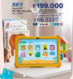 Carrefour Sky tablet 10" kid pro amarilla oferta