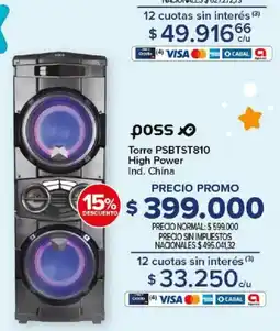 Carrefour Poss torre psbtst810 high power oferta