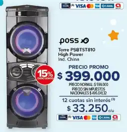 Carrefour Poss torre psbtst810 high power oferta