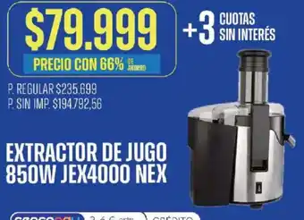 Supermercados Vea Nex extractor de jugo oferta