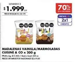 Madalenas vainilla/marmoladas