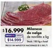 Disco Milanesa de nalga de novillito oferta