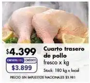 Disco Cuarto trasero de pollo fresco oferta