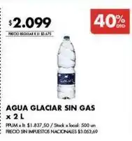 Disco Glaciar - agua glaciar sin gas oferta