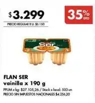Disco Ser - flan oferta