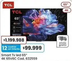 Coto Tcl - smart tv led 65 4k 65v6c oferta