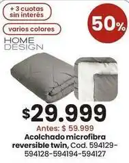 Coto Acolchado microfibra reversible twin, cod. 594129-594128-594194-594127 oferta