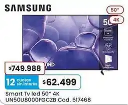 Coto Samsung - smart tv led 50 4k un50u8000fgczb oferta
