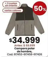 Coto Campera polar de hombre, cod. 617453-617458-617426 oferta