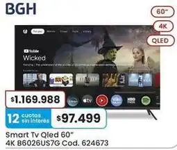 Coto Bgh - smart tv qled 60 4k b6026us7g oferta