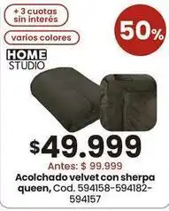 Coto Velvet - acolchado velvet con sherpa queen, cod. 594158-594182-594157 oferta