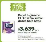 Jumbo Elite - papel higi uevo elite ultra suave doble hoja 12m2 oferta