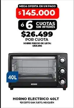 Supermayorista Vital Horno electrico 40lt oferta