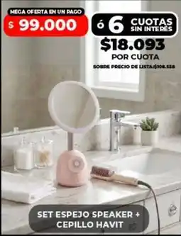 Supermayorista Vital Set espejo speaker + cepillo oferta