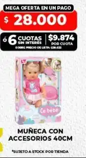 Supermayorista Vital Muñeca con accesorios 40cm oferta
