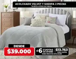 Supermayorista Vital Velvet - acolchado velvet y sherpa 2 piezas oferta