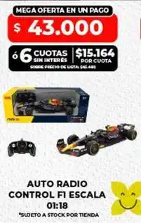 Supermayorista Vital Auto radio control f1 escala 01:18 oferta