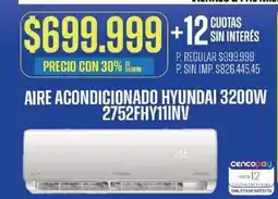 Supermercados Vea Hyundai - aire acondicionado 3200w 2752fhy11inv oferta