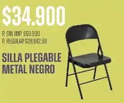 Supermercados Vea Negro - silla plegable metal negro oferta