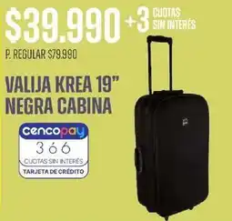 Supermercados Vea Krea - valija krea 19 negra cabina oferta