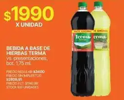 Supermercados Vea Terma - bebida a base de hierbas oferta
