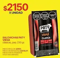 Supermercados Vea Paty - salchichas viena clasicas oferta
