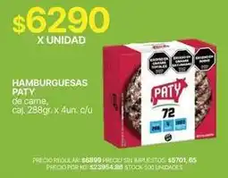 Supermercados Vea Paty - hamburguesas oferta