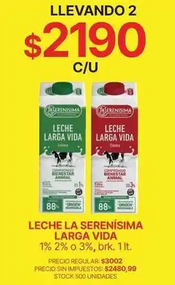 Supermercados Vea La serenísima - leche larga vida oferta