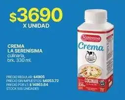 Supermercados Vea La serenísima - crema culinaria oferta