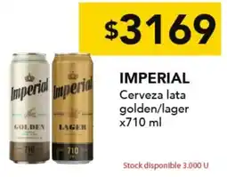 Nini Mayorista Imperial cerveza lata golden/lager oferta