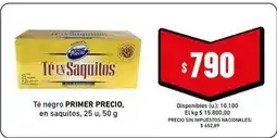 Cooperativa Obrera Primer precio - té negro oferta