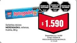 Cooperativa Obrera Merengadas - galletitas dulces merengadas, rellenas, frutilla oferta