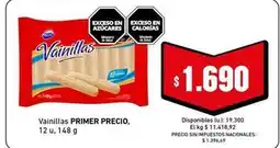 Cooperativa Obrera Primer precio - vainillas primer precio oferta