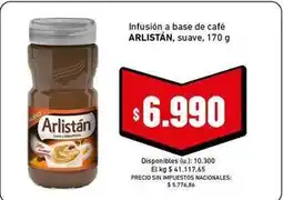 Cooperativa Obrera Arlistán - infusión a base de café oferta
