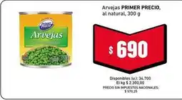 Cooperativa Obrera Primer precio - arvejas oferta