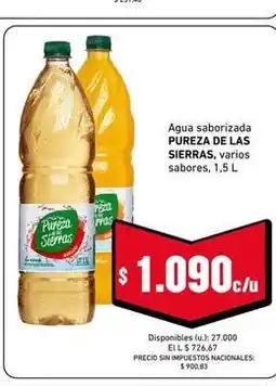 Cooperativa Obrera Pureza - agua saborizada oferta