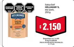 Cooperativa Obrera Hellmann's - salsa golf oferta