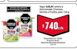 Cooperativa Obrera Ilolay - yogur entero o descremado oferta