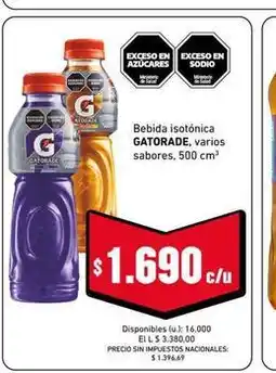 Cooperativa Obrera Gatorade - bebida isotónica gatorade oferta