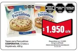 Cooperativa Obrera Tapas para pascualinas oferta