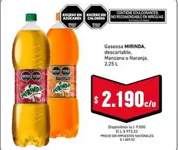 Cooperativa Obrera Mirinda - gaseosa oferta