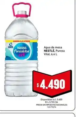 Cooperativa Obrera Pureza - agua de mesa oferta