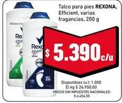 Cooperativa Obrera Rexona - talco para pies oferta