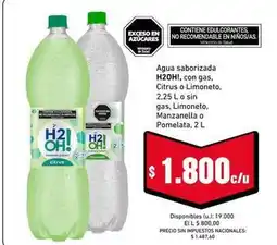 Cooperativa Obrera H2oh - agua saborizada con gas oferta